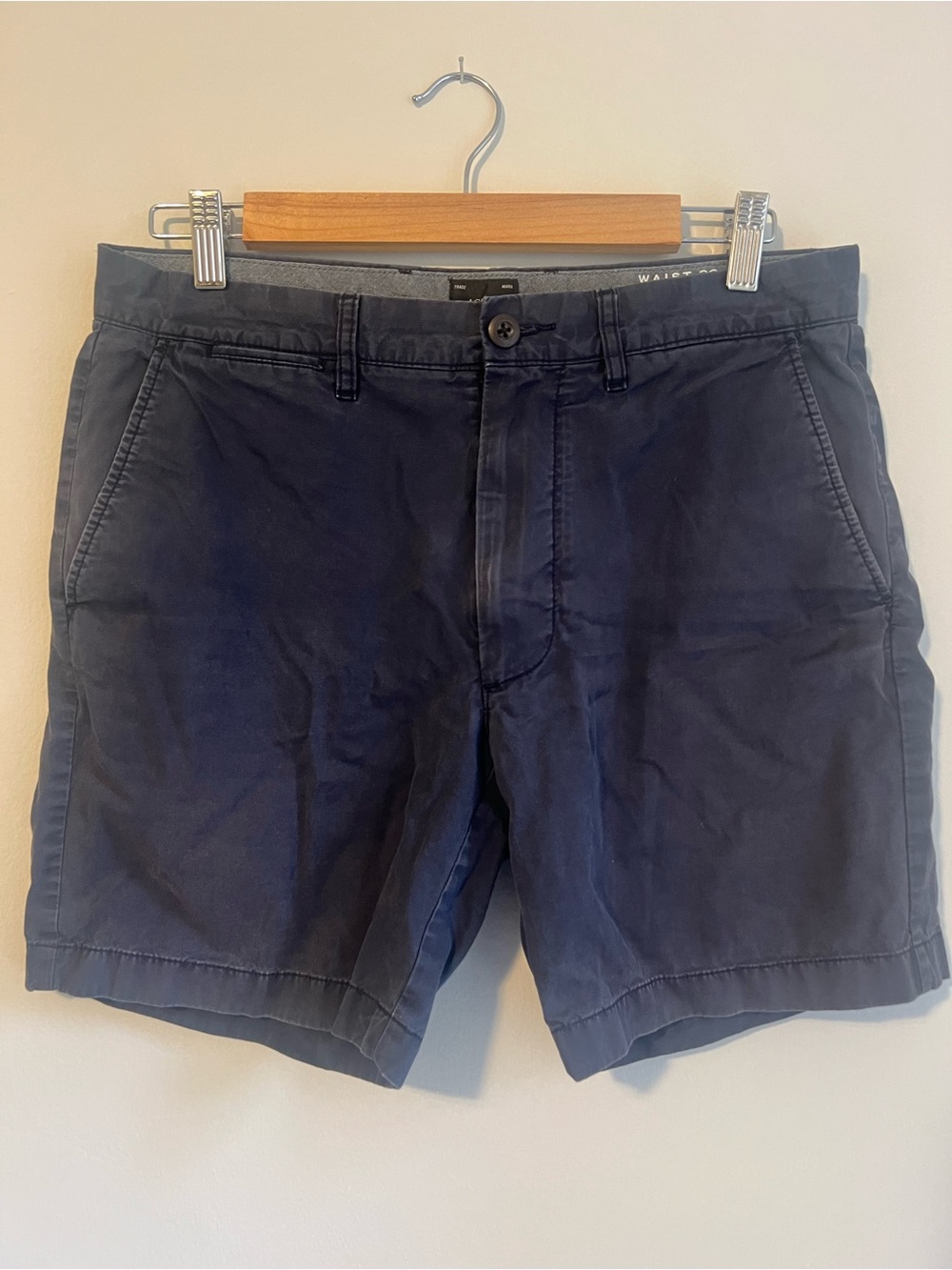 J. Crew Navy Flat-Front Chino Shorts - Men’s